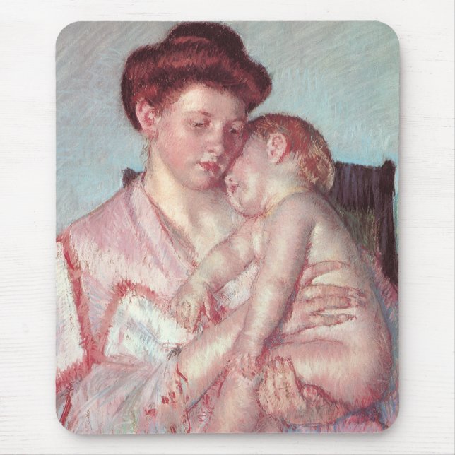 Mousepad Impressionismo Vintage, Bebê Sonolento por Mary Ca (Frente)