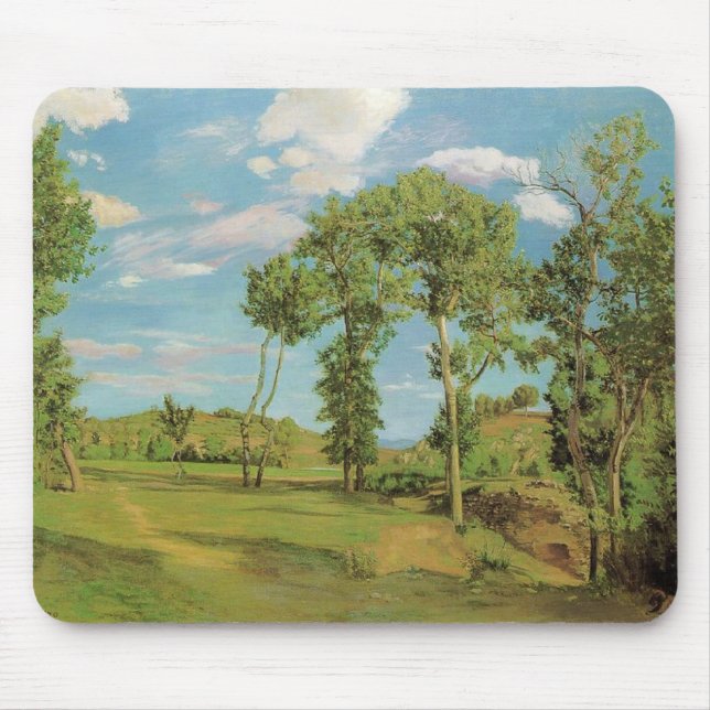 Mousepad Impressionista Frederic Bazille da Paisagem Paysag (Frente)