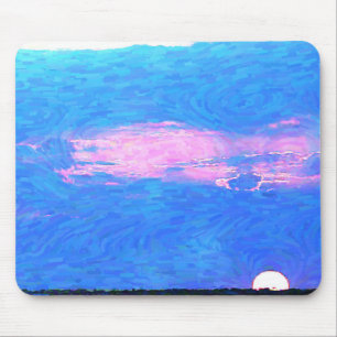 Mousepad Impressionista Sunset Do Mouse Do Mar