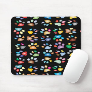 Mousepad Impressões coloridas da pata