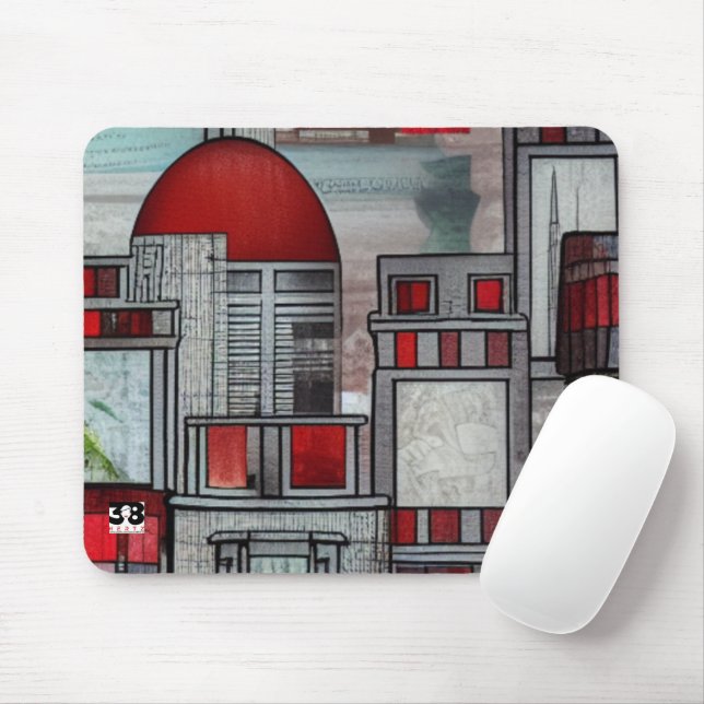 Mousepad Impressões de arquitetura (Com mouse)