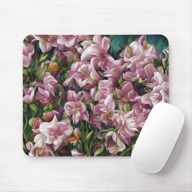 Mousepad Impressões de flor selvagem (Com mouse)
