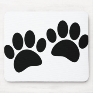 Mousepad Impressões de papoilas pretas de desenho animado