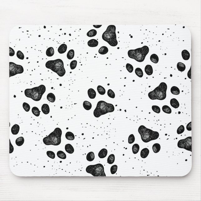Mousepad Impressões de pata (Frente)