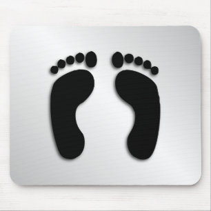Mousepad Impressões de Pés Descalços