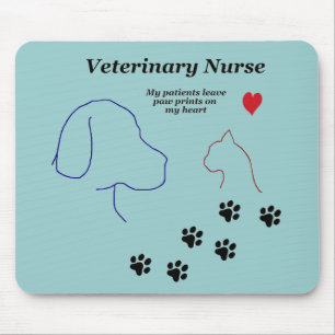Mousepad Impressões veterinários da Enfermeira-Pata em me