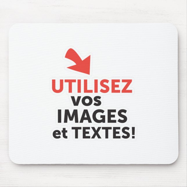 Mousepad Imprima seus desenhos online em francês (Frente)