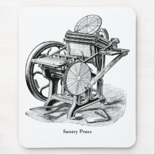 Mousepad Imprimindo, pressione Gordon style letterpress mou