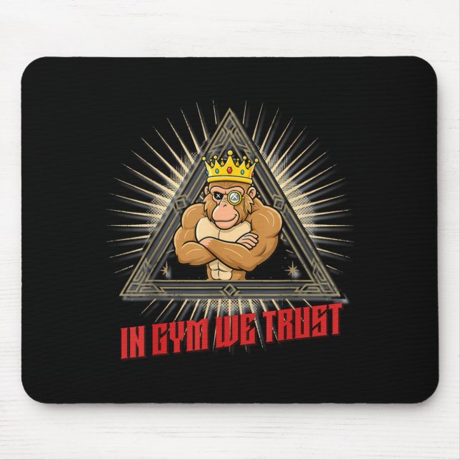 Mousepad In Gym We Trust Funny Gym Tee Beak Bros Fitness De (Frente)