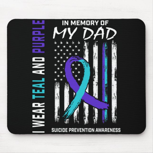 Mousepad In Memory Of Dad Suicide Awareness Prevention Amer (Frente)