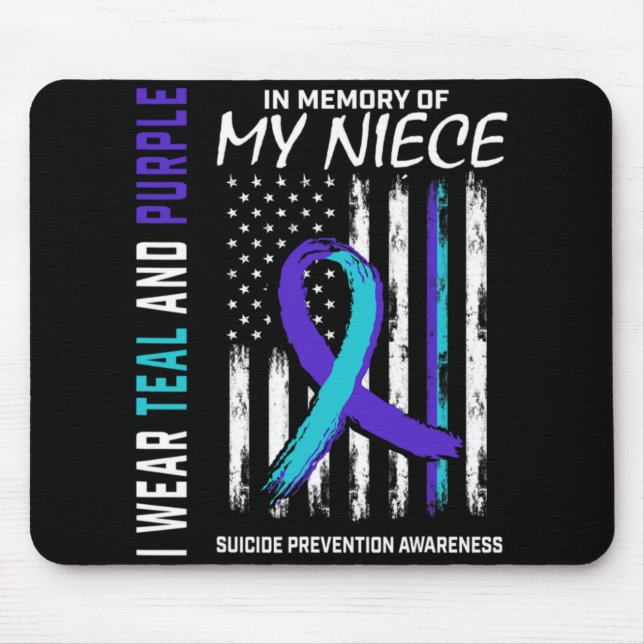 Mousepad In Memory Of My Niece Suicide Awareness Prevention (Frente)