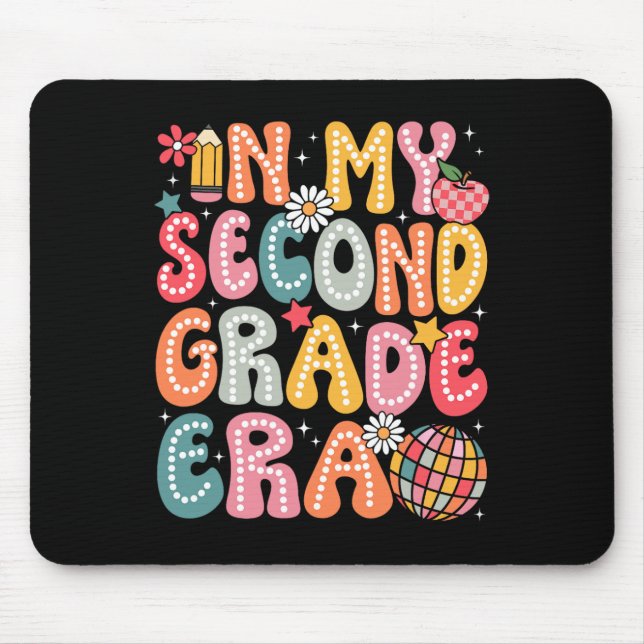 Mousepad In My Second Grade Era 2nd Grade Teacher Kid Back  (Frente)