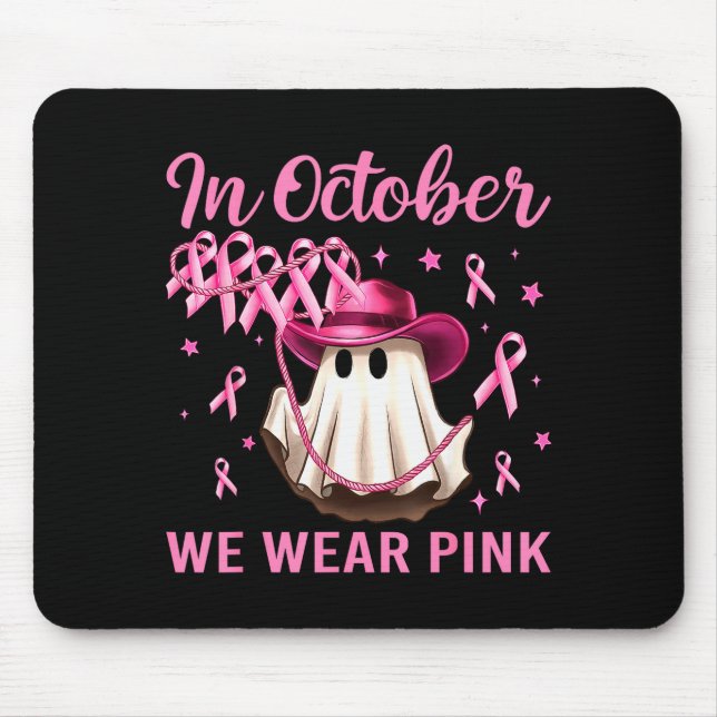 Mousepad In October We Wear Nk Men Women Breast Cancer Awar (Frente)