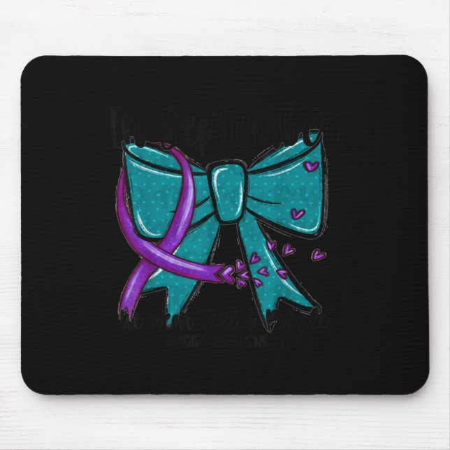 Mousepad In September Wear Teal Purple Suicide Prevention B (Frente)