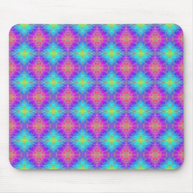 Mousepad Inclinação rosa, azul e roxa (Frente)