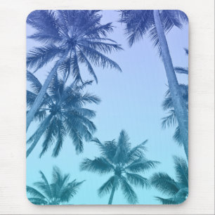 Mousepad Inclinação tropical da cerceta das palmeiras na