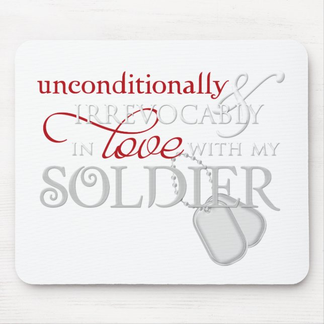 Mousepad Incondicional no amor com meu soldado (Frente)