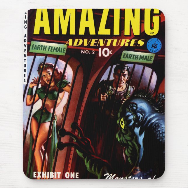 Mousepad Incrível Aventuras #2 Retro Sci Fi Comic Book (Frente)