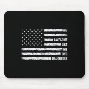 Mousepad Incrível Como As Minhas Duas Filhas Na Bandeira Us