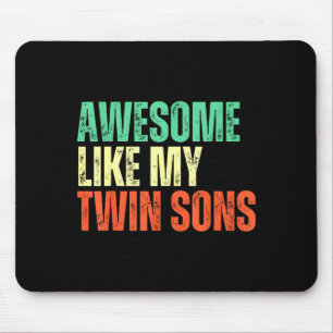 Mousepad Incrível Como Meus Filhos Gêmeos Divertidos Mãe Pa