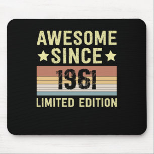 Mousepad Incrível Desde 1961 Retro Divertida Festa de Anive