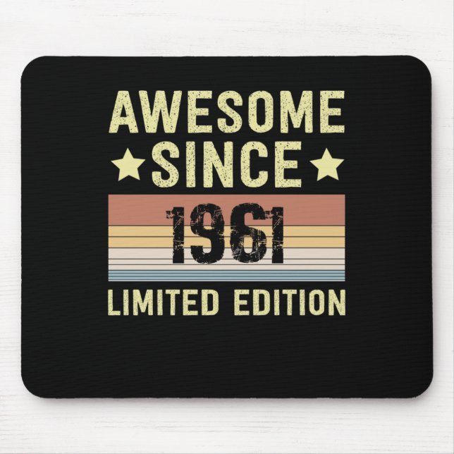 Mousepad Incrível Desde 1961 Retro Divertida Festa de Anive (Frente)