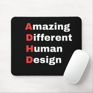 Mousepad Incrível Design Humano Diferente - Orgulho ADHD