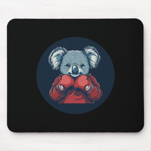 Mousepad Incrível Koala Bear Boxer Para Uma Vibe De Naufrág (Frente)