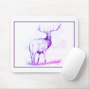 Mousepad Indecisão c/fronteira (desenho/púrpura de alces)