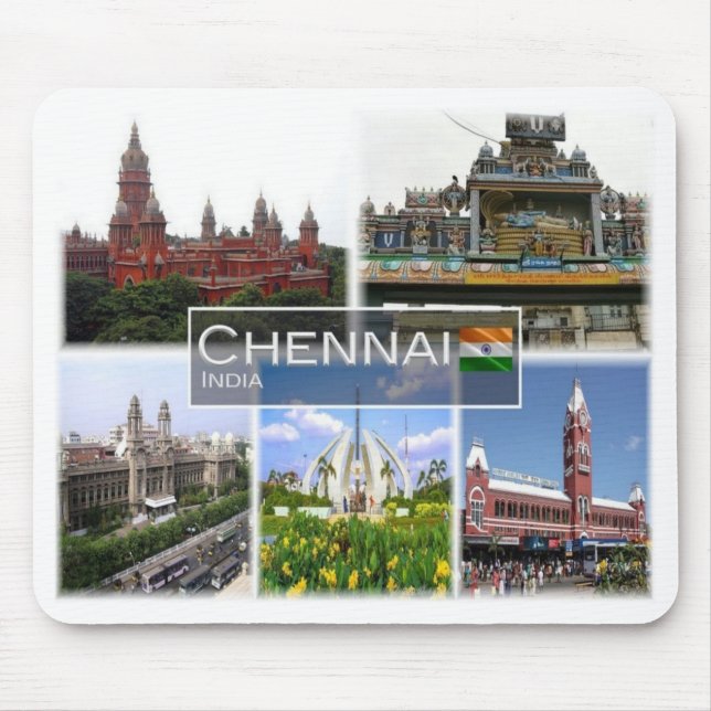 Mousepad Índia - Chennai - Madras - (Frente)