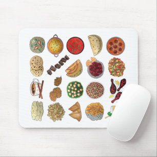 Mousepad Índia: Comidas e cozinha da Índia Ilustração