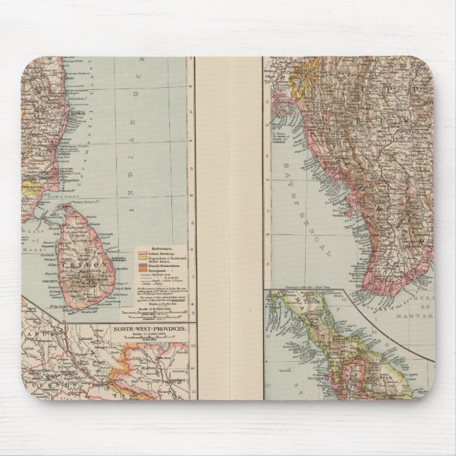 Mousepad Índia Sul, Birmânia, Península Malaia (Frente)