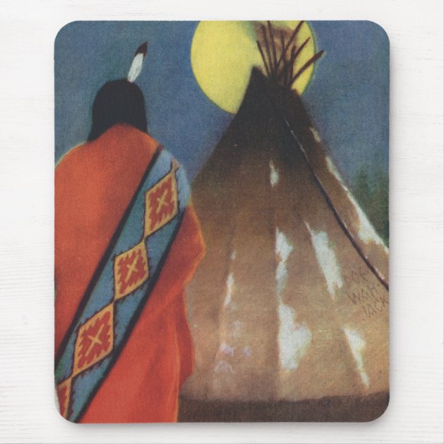 Mousepad Indiano e Teepee do vintage (Frente)