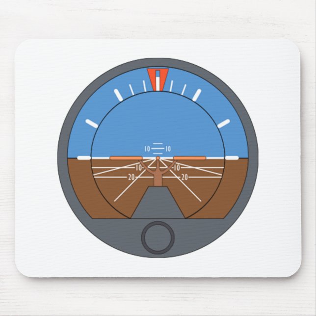 Mousepad Indicador de atitude do avião (Frente)