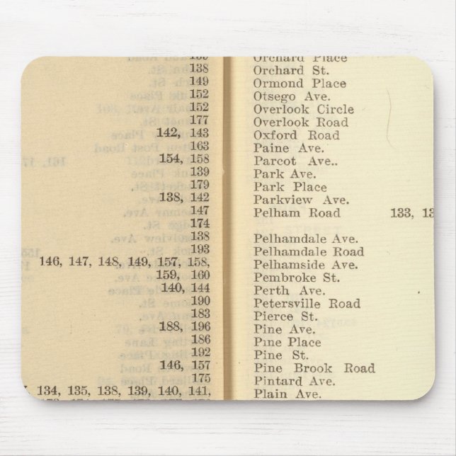 Mousepad Índice Novo Rochelle (Frente)