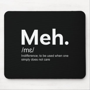Mousepad Indiferença De Definição Engraçada Para Homens E M