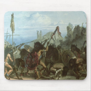 Mousepad Índios Vintage, Dança dos Bisões por Karl Bodmer