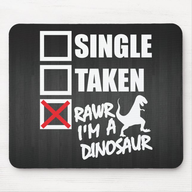 Mousepad Individual. Comprometido. RAWR Eu sou um dinossaur (Frente)