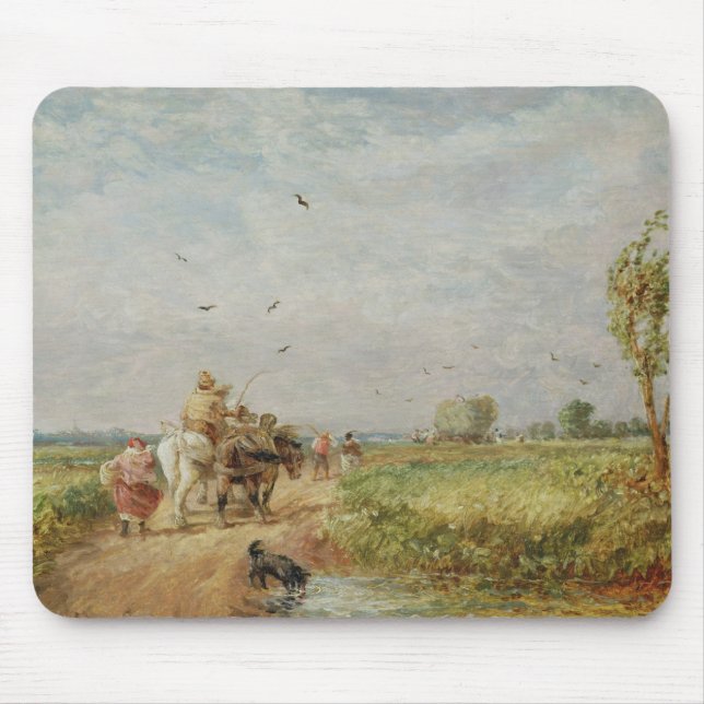 Mousepad Indo ao Hayfield, 1853 (óleo no millboard) (Frente)