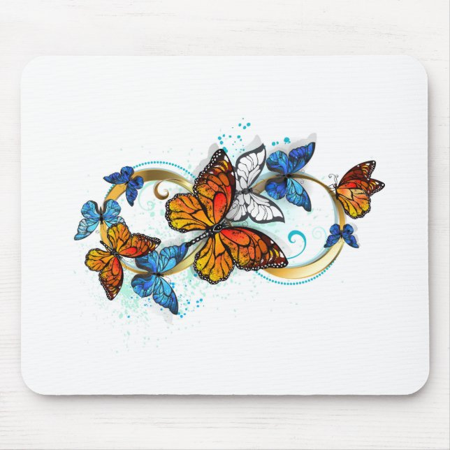 Mousepad Infinidade de Borboletas Monarca (Frente)