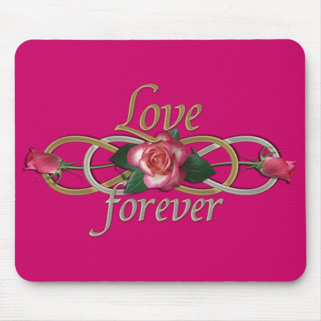 Mousepad Infinidade Dupla - Rosas Amar para sempre (Frente)