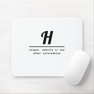 Mousepad Informações de Monograma Retro-Moderno e Negócios