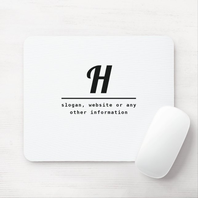 Mousepad Informações sobre Monogramas e negócios (ou outras (Com mouse)