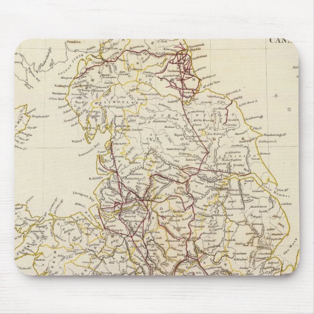Mousepad Inglaterra canais, caminhos de ferro (Frente)