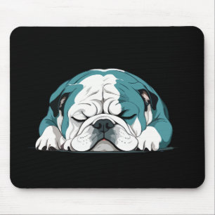 Mousepad Inglês Buldogue Adorable Cute Animal Dormindo Calm