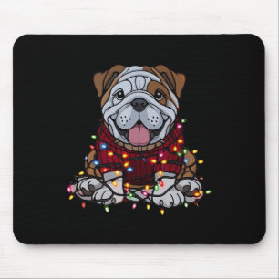 Mousepad Inglês Buldogue Papais noeis De Fita Para Anima