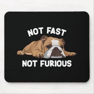 Mousepad Inglês Bulldog Dormindo Não Rápido Não É Fundão Fu