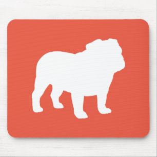 Mousepad Inglês Bulldog Silhouette Legal cão Lover