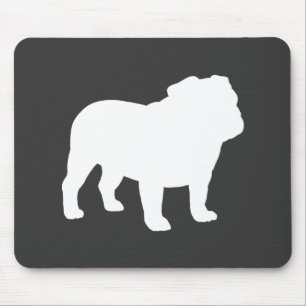 Mousepad Inglês Bulldog Silhouette   Legal cão Lover
