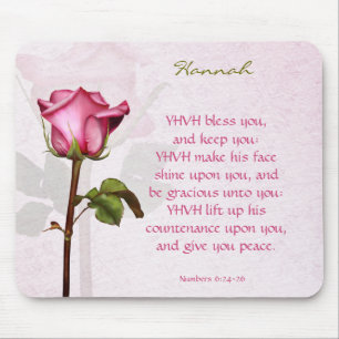 Mousepad Inglês do rosa da bênção de Aaronic